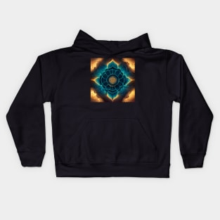 Flower lotus Mandala pattern Kids Hoodie